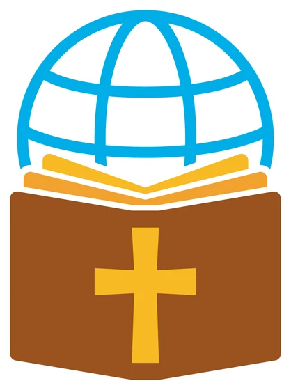 The ArkWord emblem: an open Bible beneath a globe